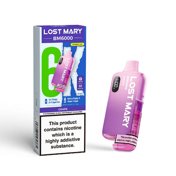 Lost Mary BM6000 Disposable Vape Kit | Grape | Best4vapes