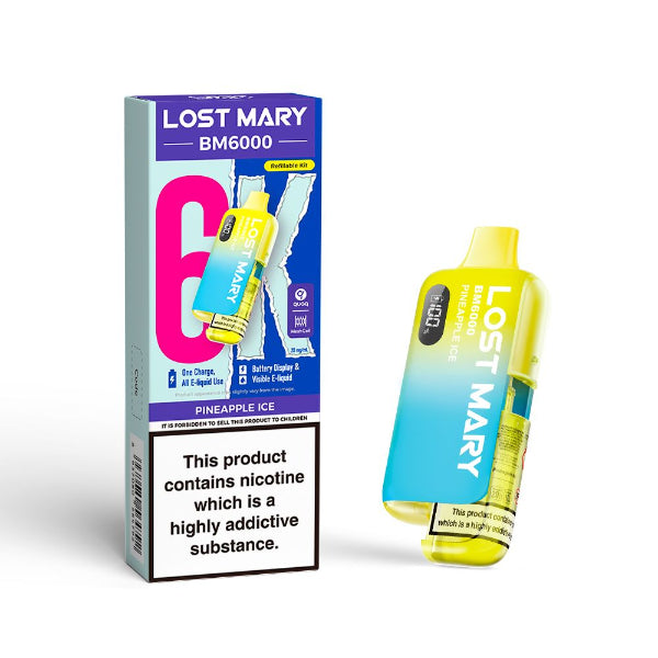 Lost Mary BM6000 Disposable Vape Kit | Pineapple Ice | Best4vapes