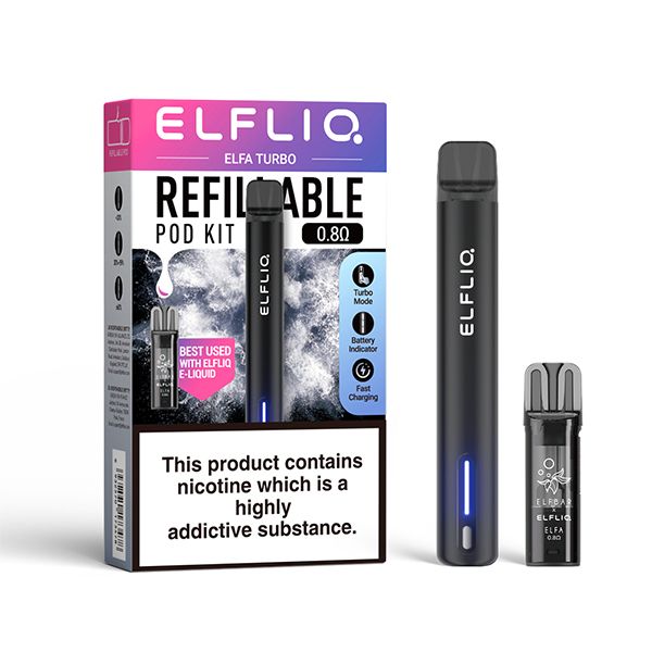 Elfliq Elfa Turbo Vape Kit | Black Knight | Best4vapes