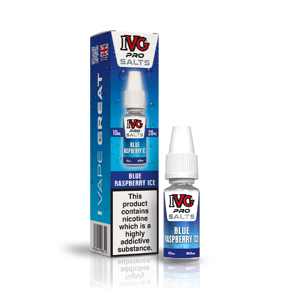 Blue Raspberry Ice 10ml Nic Salt E-liquid by IVG Pro Salts | Best4vapes