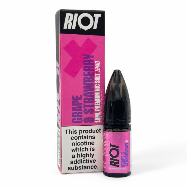 Grape & Stawberry 10ml Nic Salt E-liquid by Riot X | Best4vapes