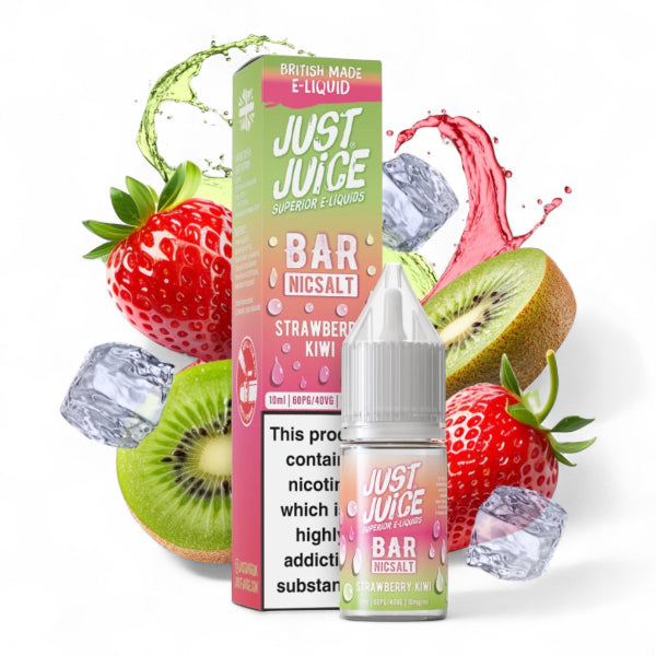 Strawberry Kiwi 10ml Bar Nic Salt E-liquid by Just Juice | Best4vapes