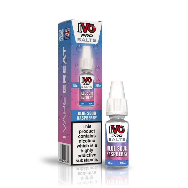 Blue Sour Raspberry 10ml Nic Salt E-liquid by IVG Pro Salts | Best4vapes