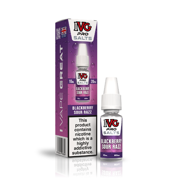 Blackberry Sour Razz 10ml Nic Salt E-liquid by IVG Pro Salts | Best4vapes