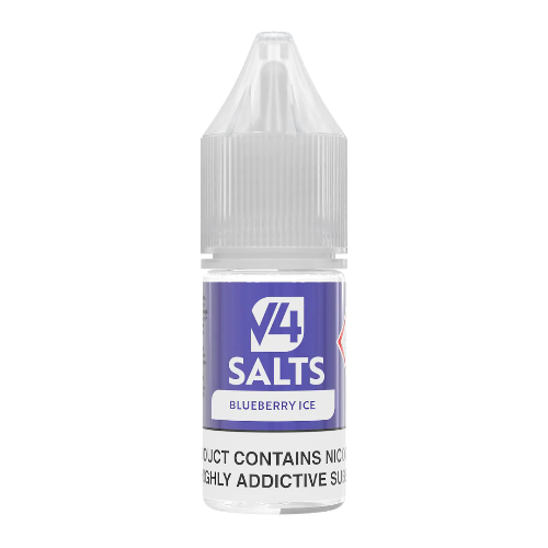 Blueberry Ice 10ml Nic Salt E-liquid by V4 Vapour Salts