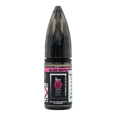 Deluxe Passionfruit & Rhubarb 10ml Hybrid Salt E-liquid by Riot Squad Black Edition | Best4vapes