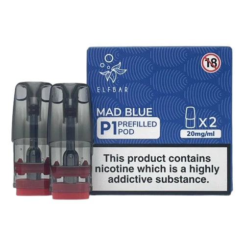 Elf Bar Mate 500 - P1 Prefilled Vape Pods | Mad Blue | Best4vapes