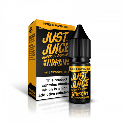 Mango & Passion Fruit 10ml Nic Salt E-liquid by Just Juice | Best4vapes