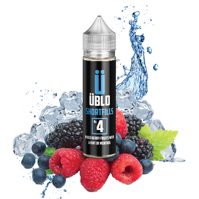 No4 Mixed Berries & Menthol Short Fill E-liquid by UBLO | Best4ecigs