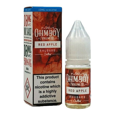 Red Apple & Rhubarb Chilled 10ml Nic Salt by Ohm Boy Volume III