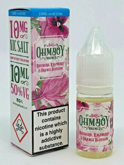 SALE Rhubarb, Raspberry & Orange Blossom 10ml Nic Salt by Ohm Boy Volume II