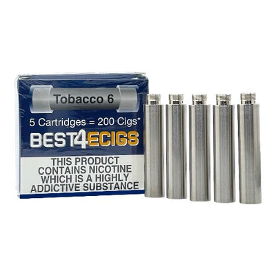 Best4ecigs Cartridges | Tobacco Flavour | 6mg | 5 Pack | Best4vapes