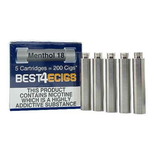 Best4ecigs Cartridges | Menthol Flavour | 18mg | 5 Pack | Best4vapes