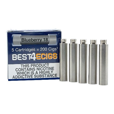 Best4ecigs Cartridges | Blueberry Flavour | 18mg | 5 Pack | Best4vapes
