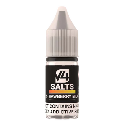 Strawberry Milk 10ml Nic Salt E-liquid by V4 Vapour Salts | Best4vapes
