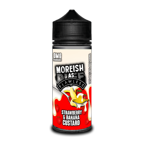 Strawberry & Banana Custard Short Fill E-liquid by Moreish Puff | 100ml | Best4vapes