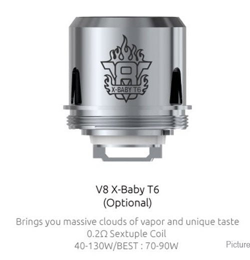 Smok V8 X-Baby T6 Sextuple Coils (3 Pack) - Best4vapes