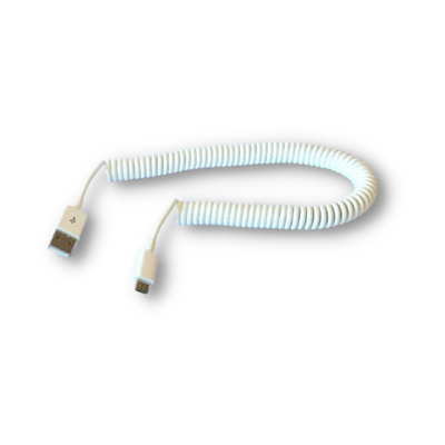 Universal Coiled Micro USB Charger Cable | 3 meters