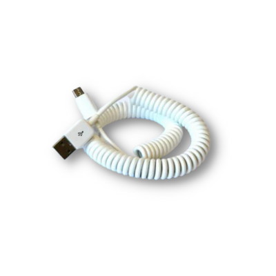 Universal Coiled Micro USB Charger Cable | 3 meters