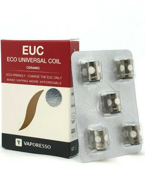 Vaporesso EUC / ECO Universal Coils for Target 2 Mini, VECO One & Estoc Tanks (5 Pack) - Best4vapes