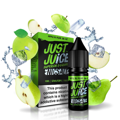 Apple & Pear On Ice 10ml Nic Salt E-liquid by Just Juice | Best4vapes