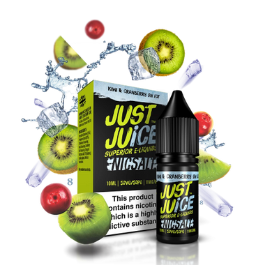 Kiwi & Cranberry On Ice 10ml Nic Salt E-liquid by Just Juice | Best4vapes